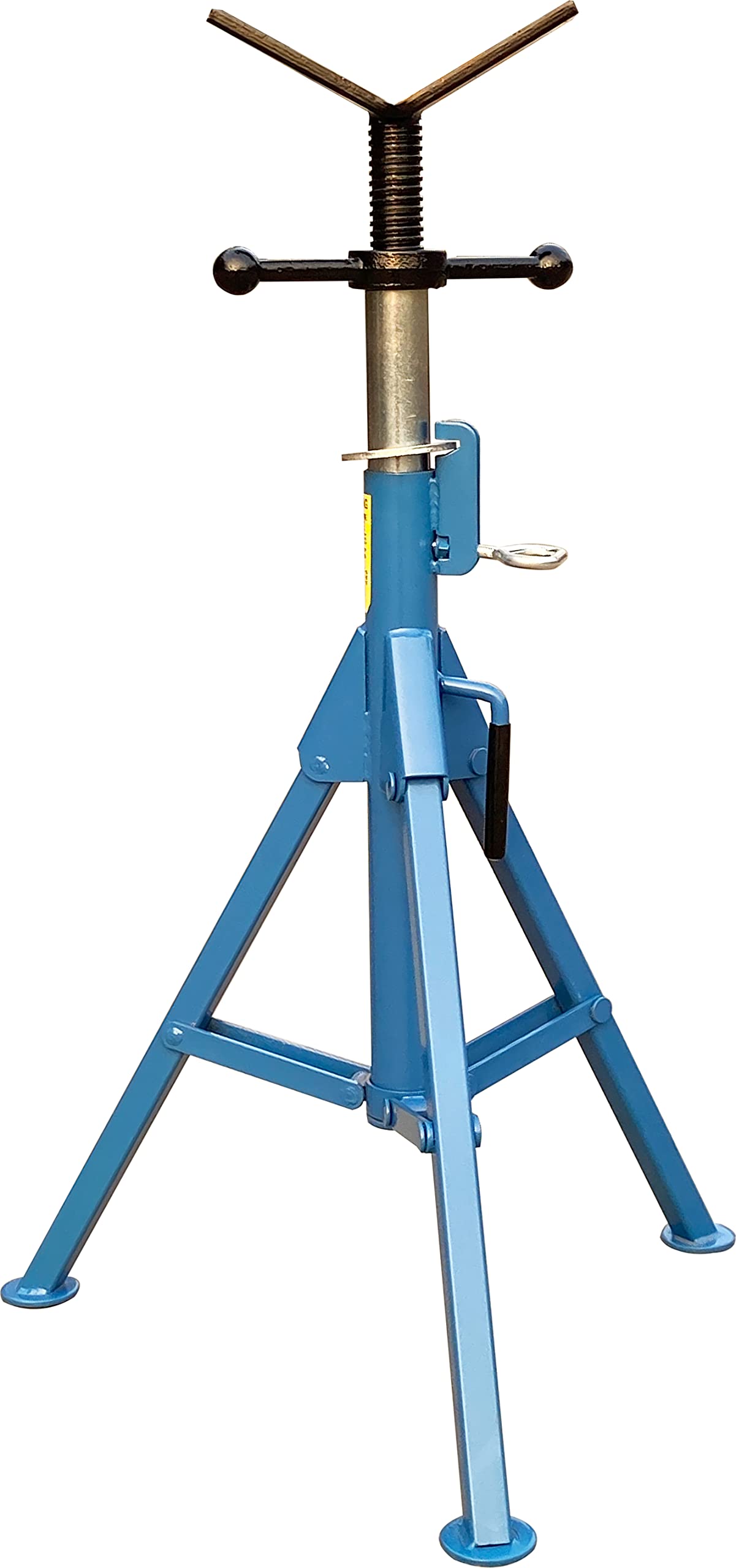 Pipe Stand V Head Adjustable Height Folding Portable (Blue), Pipe